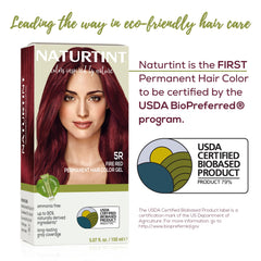 Naturtint 5R Fire Red – résultat cheveux visibles et éclatants après utilisation