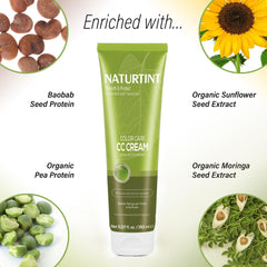 Application Naturtint Soin Colorage – cheveux colorés, démêlage facilité.