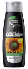 NaturVital masque colorant pour cheveux noirs, rehausse la couleur et nourrit les mèches en profondeur.