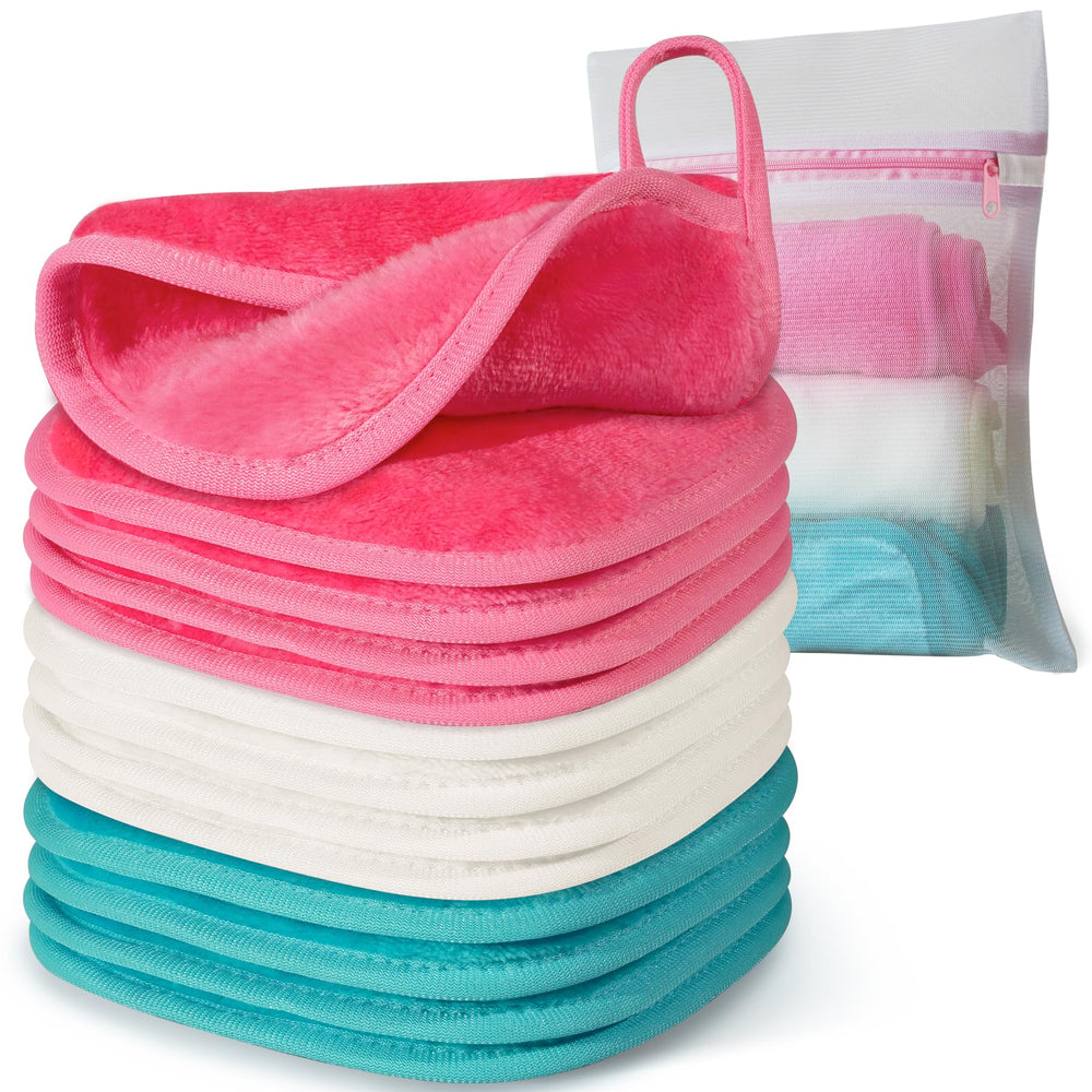 Natwag lingettes démaquillage microfibre 6x6, efficacité douce avec eau seulement.