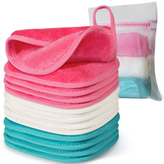 Natwag lingettes démaquillage microfibre 6x6, efficacité douce avec eau seulement.