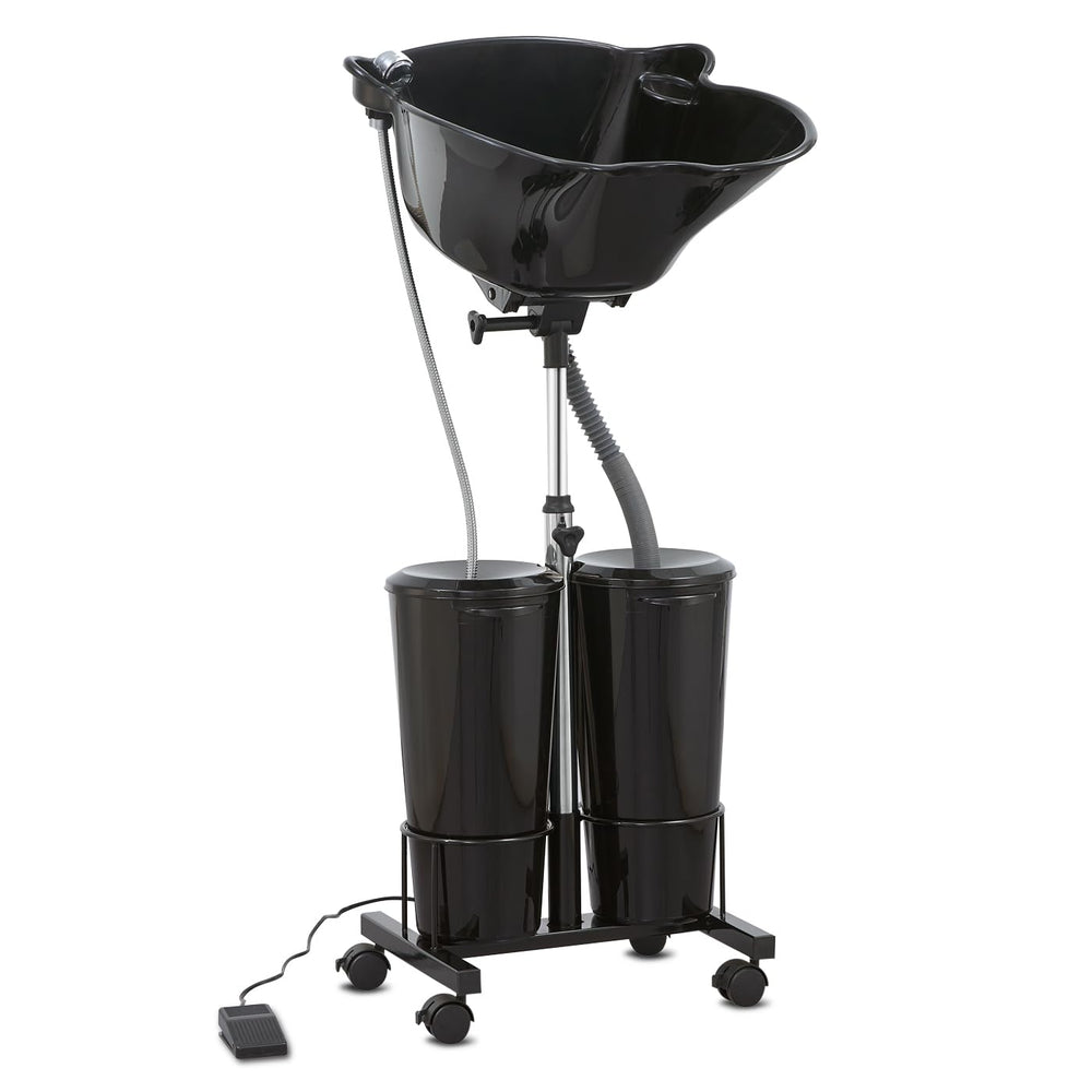 Nazalus lavabo-shampoing portable avec pompe électrique, lavage mains-libres pratique.