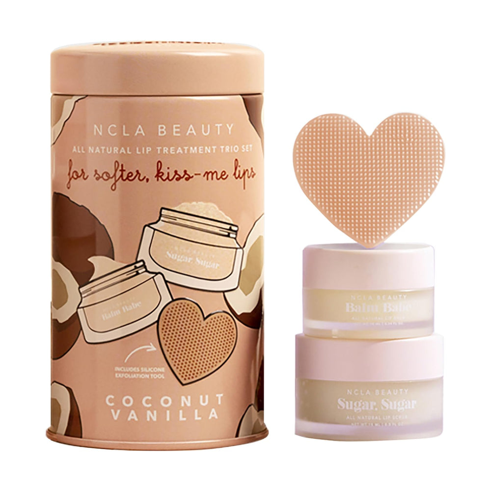 NCLA BEAUTY kit soin lèvres naturel Coco Vanille, hydratation douce