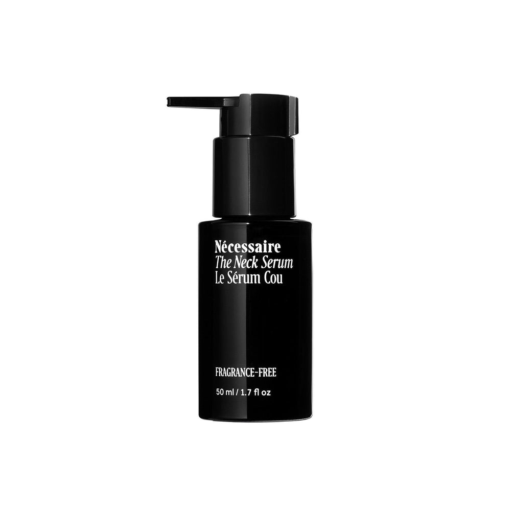 Nécessaire Neck Serum : bouteille en verre pour une application précise du cou.