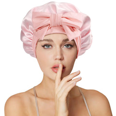Necole bonnet-dormir en soie Mulberry 22 Momme protège les cheveux des frottements nocturnes