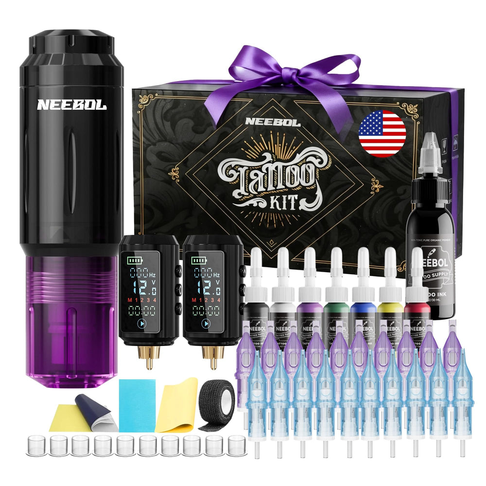 Kit Neebol tatouage sans fil prêt à l’emploi, panneau et machine visibles