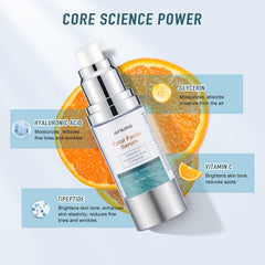 NEIOM Vitamin C Serum texture swirl shows lightweight, fast-absorbing hydration