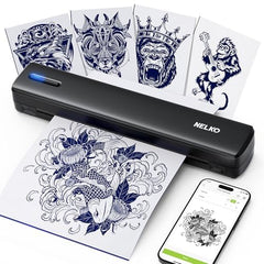 Nelko imprimante stencil tatouage compacte et portable, utile en déplacement.