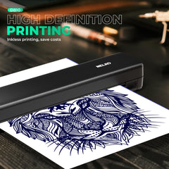 Nelko imprimante stencil tatouage compatible téléphones Apple et systèmes Android et PC.