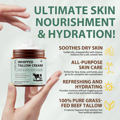 Crème visage et corps, texture nourrissante adaptée à tous les usages.