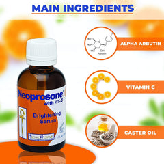 Neoprosone sérum vitamine C, huile de ricin, soin nourrissant pour la peau.