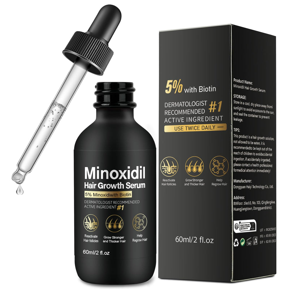 NETYIYUN Minoxidil 5% – Bouteille 2oz pour croissance capillaire potentielle chez femmes et hommes