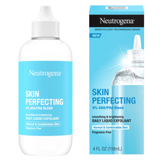 Bouteille exfoliant doux Neutrogena, application légère pour révéler un teint uniforme