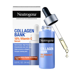 Neutrogena Collagen Bank serum bottle for fragrance-free vitamin C skincare.