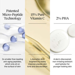 Serum on skin showing bright glow and subtle plumpness.