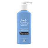 Neutrogena Fresh Foaming — bouteille-pompe pratique pour un dosage rapide et un nettoyage efficace.