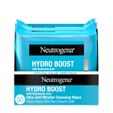 Neutrogena Hydro Boost Lingettes Micellaires Ultra Douces pour démaquiller et hydrater.