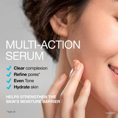 Sérum Neutrogena Hydro Boost + Niacinamide — flacon sans parfum pour peaux sensibles.
