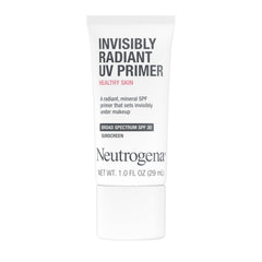 Neutrogena Healthy Skin UV Face Primer dans la bouteille, protection SPF 30 et éclat naturel.