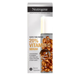 Neutrogena Rapid Tone Repair capsules vitamine C emballage, routine pratique pour le teint