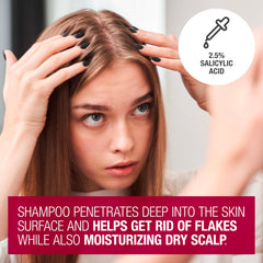 Neutrogena Shampoing anti-pelliculaire, mousse crèmeuse visible, nettoyage en douceur du cuir chevelu.