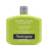 Neutrogena Tea Tree Oil Conditioner bottle on bathroom shelf for daily scalp care