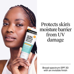Neutrogena Ultra Gentle SPF30, protection solaire adaptée peaux réactives.