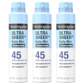 Brume solaire Neutrogena ultralégère pour le corps, fini léger et non gras.