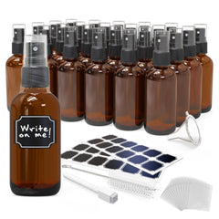 Nevlers bouteilles ambre 4oz ensemble; verre épais et protection UV