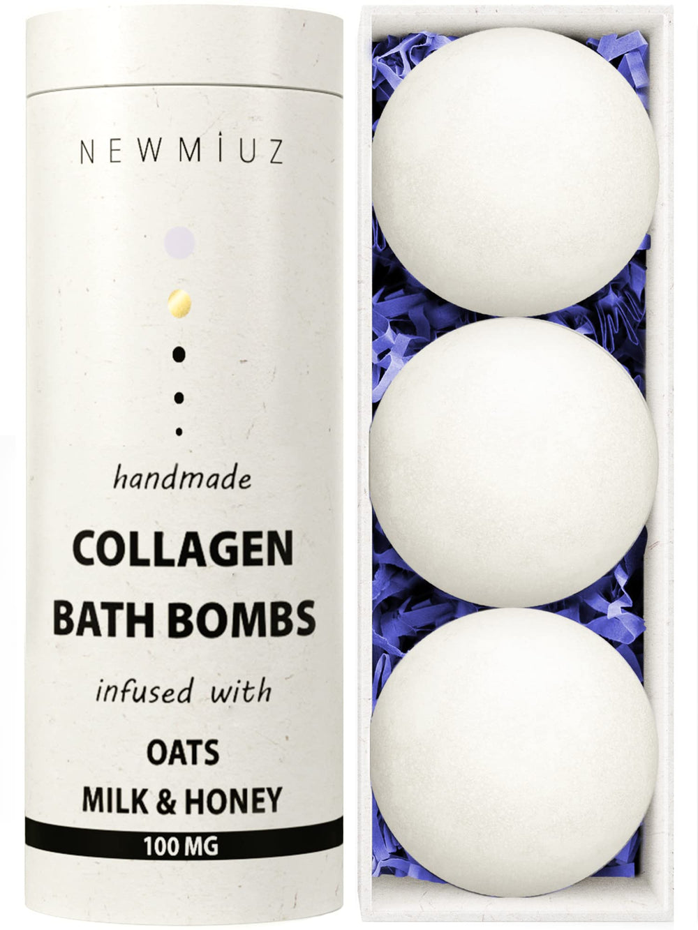 New Miuz bulle de bain crèmeuse collagène, texture riche pour peau douce et nourrie