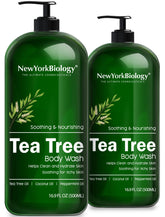 New York Biology Douche Corps: bouteille huile d'arbre à thé pour rafraîchir.