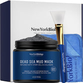 New York Biology Masque Argile Mer Morte pour visage et corps, pores affinés et peau lumineuse.