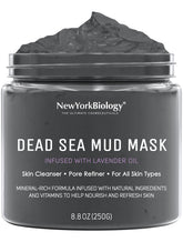 New York Biology Masque Mer Lavande Pot : pores purifiés et peau apaisée.