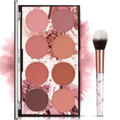 NewBang palette blush 8 couleurs matte, rendu naturel et longue tenue.