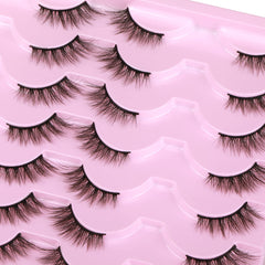 Newcally demi-cils vison naturel à faire soi-même en grappes pour volume modulable.