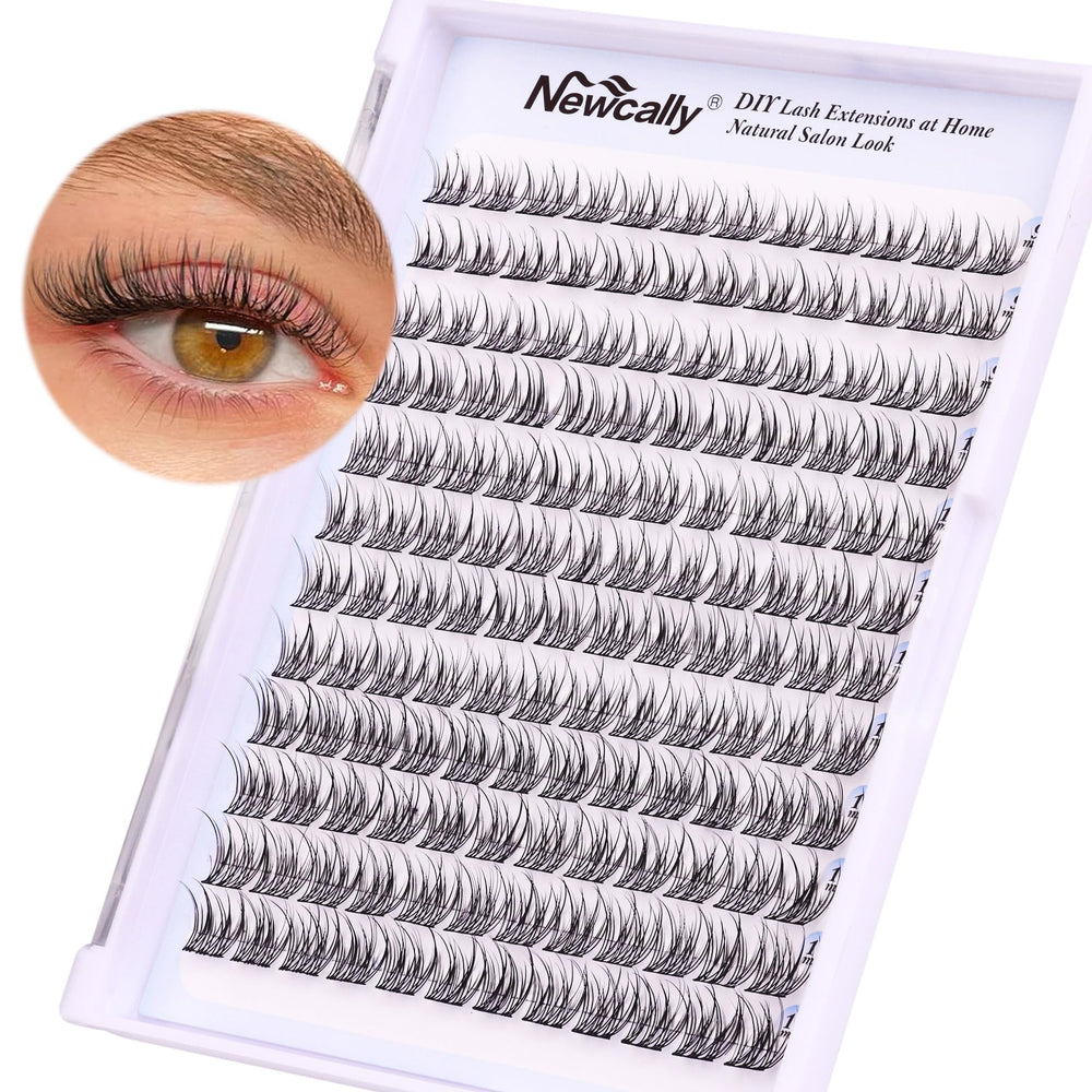 Nouvelle boîte Newcally de grappes de cils 144 pcs, pratique et prête à poser.