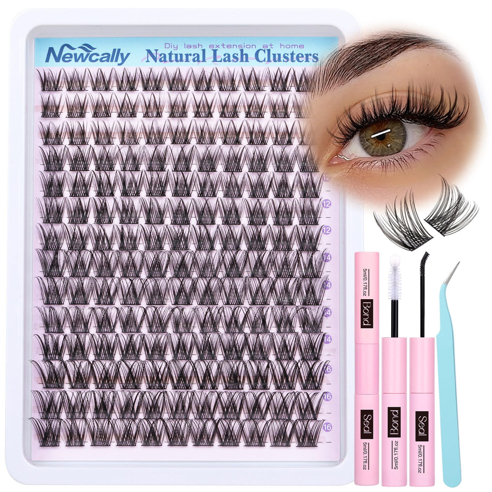 Newcally kit clusters cils wispy naturel pour look quotidien et discret