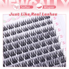 Newcally Wispy Lash Clusters bande fine offrant un port confortable.
