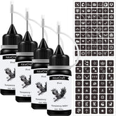 NewCraft bouteilles d'encre noire 15 ml, application facile et propre.