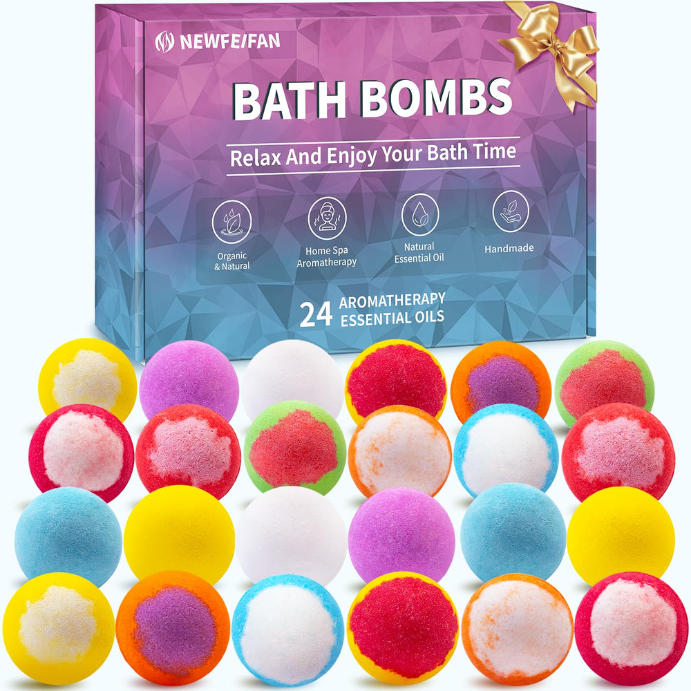 NEWFEIFAN bombes de bain assorties pour anniversaire, offre détente aromathérapie à domicile.