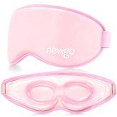 NEWGO masque yeux gel froid 3D rose, confort sans pression et sommeil plus profond