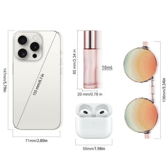 Verre rose avec protection UV Newzoll pour huiles et parfums