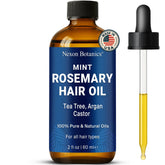 Nexon Botanics huile menthe romarin, bouteille pratique pour soins capillaires quotidiens.
