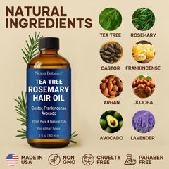 Nexon Botanics – huile ricin-avocat-encens, mélange nourrissant pour cheveux.