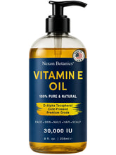 Nexon Botanics huile vitamine E 30 000 UI, flacon pour hydratation en profondeur.