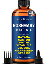 Nexon Botanics Rosemary Oil bottle pouring for scalp refresh and nourishment