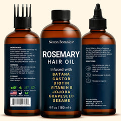 Nexon Botanics rosemary oil bottle dropper for easy scalp application