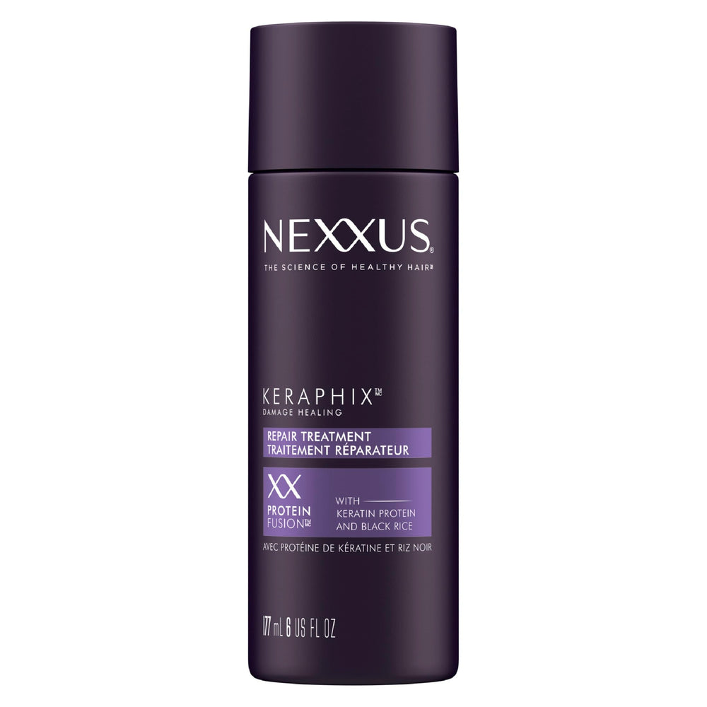 Nexxus Keraphix crème prélavage, peut aider à réparer les pointes abîmées.