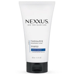 NEXXUS THERAPPE: bouteille montrant l'hydratation durable pour cheveux normaux à secs.