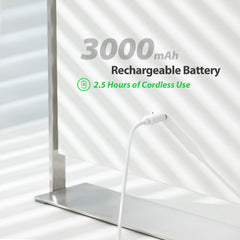 NEZZOE miroir maquillage rechargeable USB-C pour retouches sans fil.
